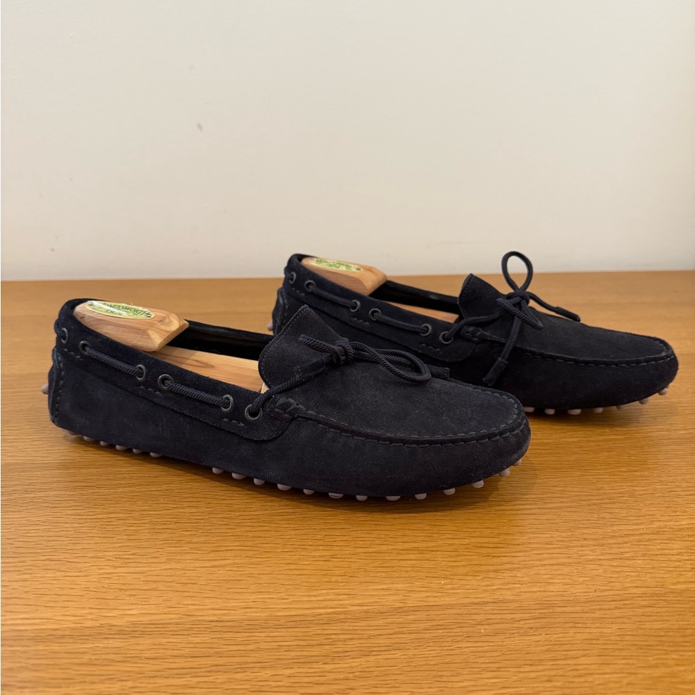 Paul Smith Navy Suede Loafers
